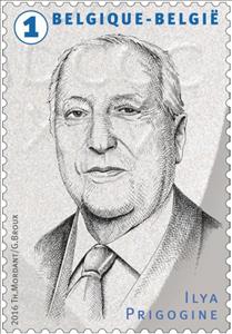 Stamp, Ilya Prigogine 1977 Chemistry, Belgium,  , Chemistry, Nobel Laureates