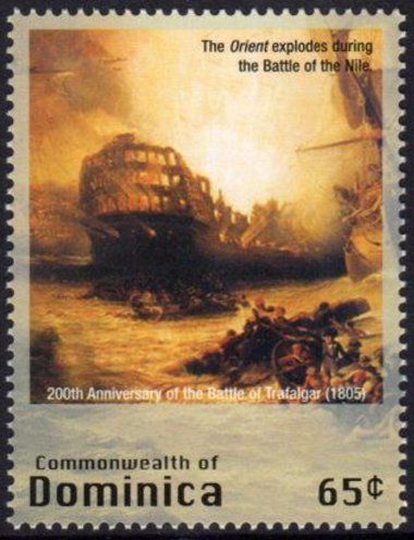 Orient explodes during the Battle of the Nile