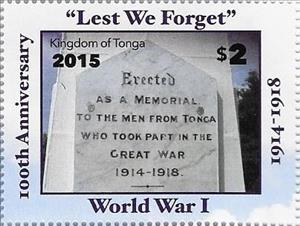 Stamp, Memorial Nuku'alofa, Tonga,  