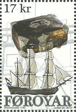 Stamp, Wreck of Westerbeek, Faroe Islands,  