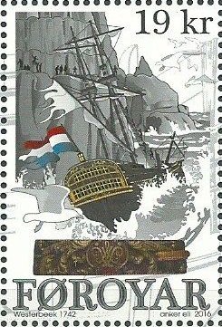 Stamp, Wreck of Westerbeek, Faroe Islands,  