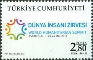 Stamp, World Humanitarian Summit, Turkey,  