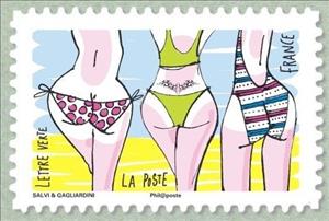 Stamp, Short View, France,  