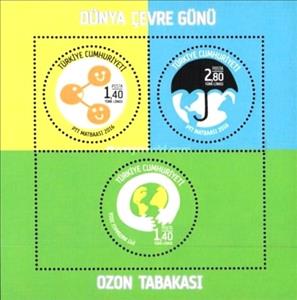 Souvenir Sheet, World Environment Day 2016, Turkey,  , Environment Protection, Globes, Round Stamps, Umbrellas