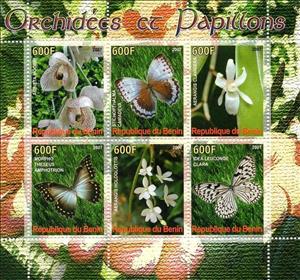 Mini Sheet, Otrchids and butterflies, Cinderellas,  , Butterflies, Orchids