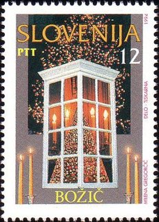 Stamp, New Year, Slovenia,  , Christmas