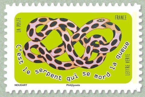 It is the snake biting its tail