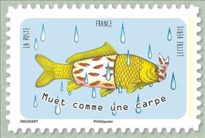 Stamp, Silent As The Carp, France,  