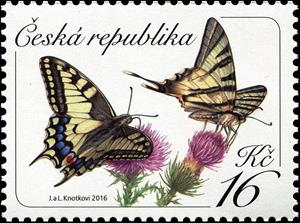 Stamp, Swallowtail (Papilio machaon), Czech Republic,  , Animals (Fauna), Butterflies, Insects