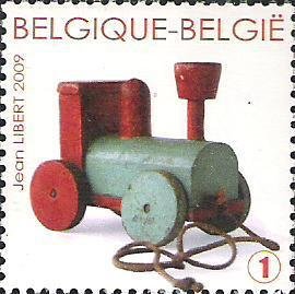 Toy wooden loco, Belgium 1950