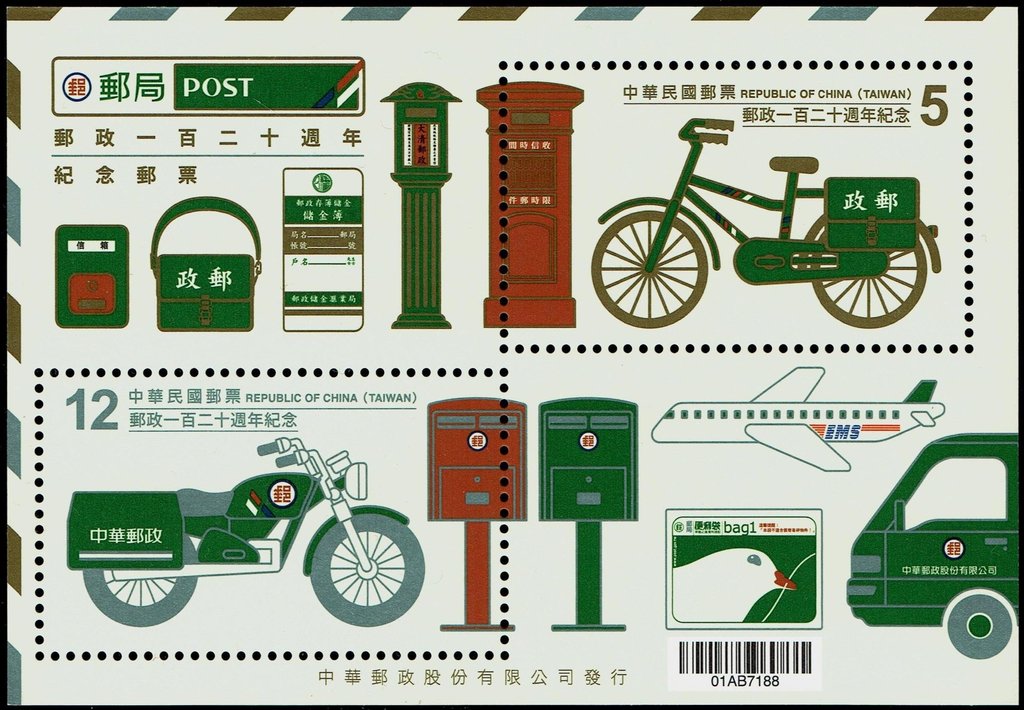 120th Anniversary of the Chinese Postal Service S/S