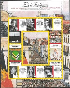 Mini Sheet, Block This is Belgium. Literature., Belgium,  , Literature