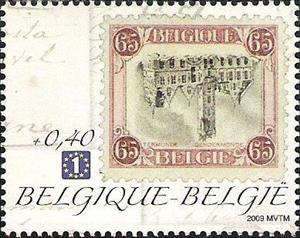 Stamp, A masterpiece of Belgian philathely: "Termonde reversed", Belgium,  