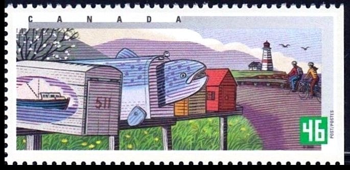 Ship, fish and house