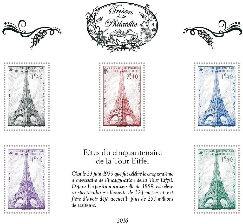 Fiftieth anniversary celebration of the Eiffel Tower