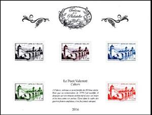 Souvenir Sheet, The bridge Valentré (Cahors), France,  