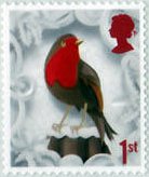 Stamp, Bird, United Kingdom of Great Britain & Northern Ireland,  , Animals (Fauna), Birds, Christmas