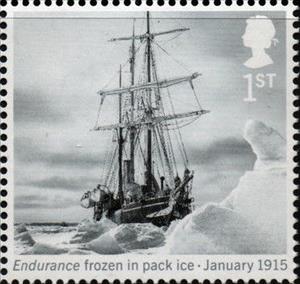 Stamp, Endurance frozen in pack ice (January 1915), United Kingdom of Great Britain & Northern Ireland,  