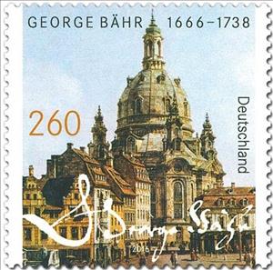 Stamp, Dresden Frauenkirche, Germany, Federal Republic,  