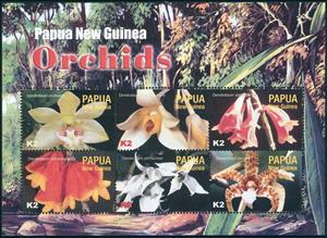Souvenir Sheet, Large Orchids Souvenir Sheet, Papua New Guinea,  , Flowers, Orchids, Plants (Flora)