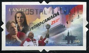 Stamp, Petro-Canada, 25 Years - regular Die Cut, Canada,  , Oil Rigs