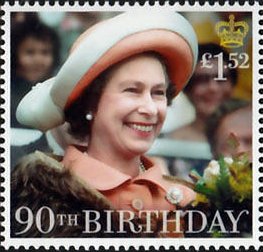 Stamp, HM The Queen’s 90th Birthday, United Kingdom of Great Britain & Northern Ireland,  