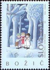Stamp, New Year, Slovenia,  , Winter