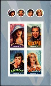 Booklet Pane, Canadians in Hollywood with Mary Pickford at upper left, Canada,  , Actors