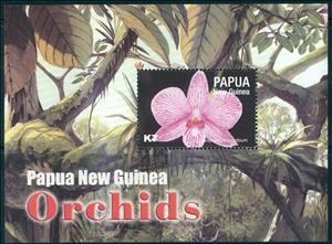 Souvenir Sheet, Small Orchids Souvenir Sheet, Papua New Guinea,  , Flowers, Orchids, Plants (Flora)