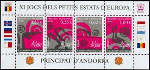 Souvenir Sheet, 11th Games of Small States of Spain, Andorra, French Administration,  