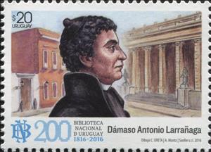 Stamp, 200 Years of the National Library of Uruguay, Uruguay,  , Buildings, Libraries