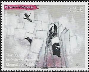 Stamp, Venice Biennal, Andorra, French Administration,  