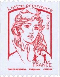 Stamp, Marianne and Youth, France,  