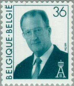 Stamp, King Albert II, Belgium,  , Heads of State, Kings