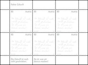 Mini Sheet, Factor future - Blind-tooling inscription, Austria,  