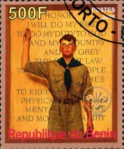 Stamp, Boy Scouts, Cinderellas,  , Scouting
