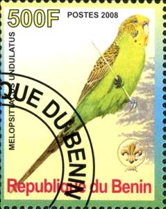 Stamp, Melopsittacos undulatus, Cinderellas,  , Birds