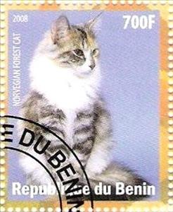 Stamp, Norvegian forest cat, Cinderellas,  , Cats