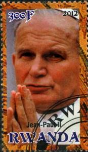 Stamp, Pope John Paul II, Cinderellas,  , People, Popes