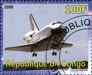Stamp, Shuttle - Mir Missions, Cinderellas,  , Space Traveling