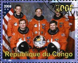 Stamp, Shuttle - Mir Missions, Cinderellas,  , Astronauts