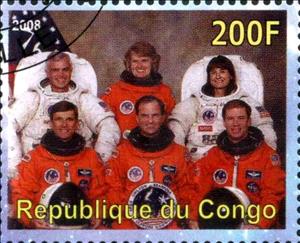 Stamp, Shuttle - Mir Missions, Cinderellas,  , Astronauts
