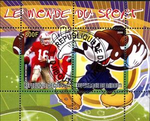 Mini Sheet, Le Monde du Sport, Cinderellas,  , Cartoons