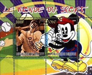 Mini Sheet, Le Monde du Sport, Cinderellas,  , Cartoons