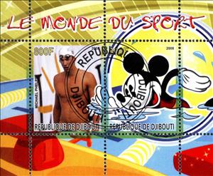 Mini Sheet, Le Monde du Sport, Cinderellas,  , Cartoons
