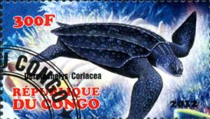 Stamp, Dermochelys Coriacea, Cinderellas,  , Turtles