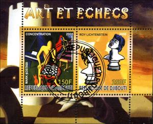 Mini Sheet, Art. et Echecs, Cinderellas,  , Art, Chess