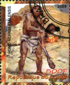 Stamp, Homo Neansertalensis, Cinderellas,  , People