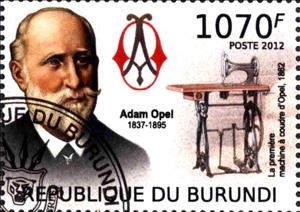 Stamp, Adam Opel, Burundi,  , People