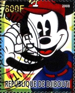 Stamp, Mickey Mouse sport, Cinderellas,  , Cartoons